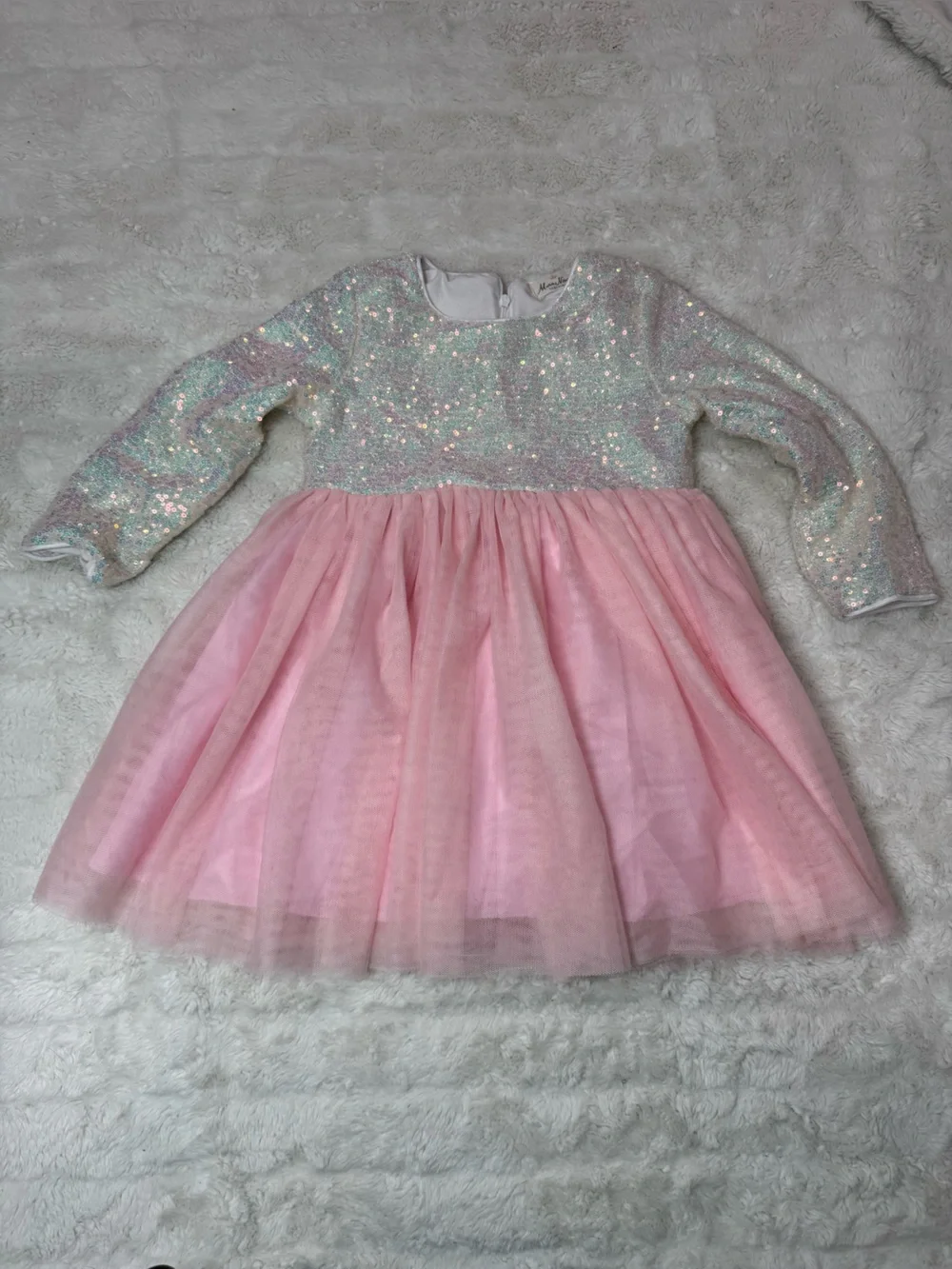 Marie Nicole Sparkle Sequin Pink Tulle Dress